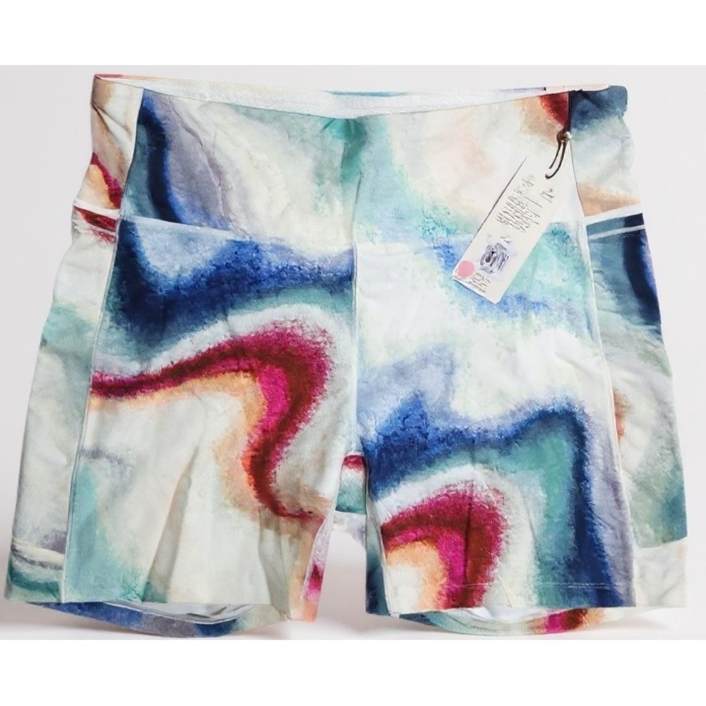 NWT CALIA Energize High-Rise Bike Short Airbrush Crystal Multi 2XL Retail $45